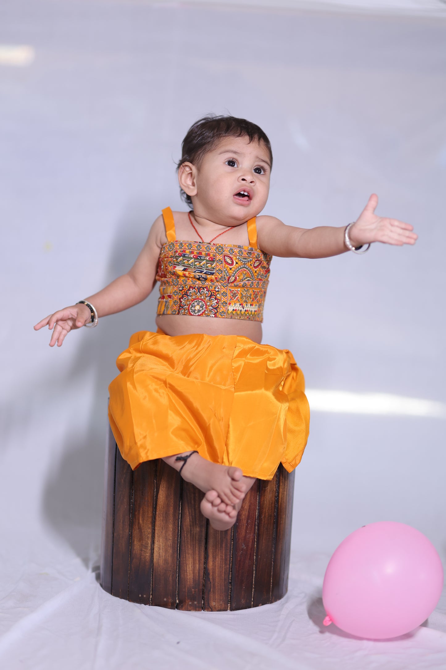 Embroidered Top and Dhoti Style Skirt - www.styletriggers.com