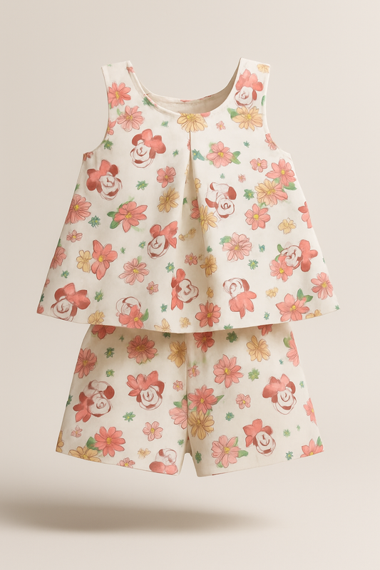 Mickey Mouse Print Cord Set for Baby Girl – Trendy Kidswear Look - www.styletriggers.com