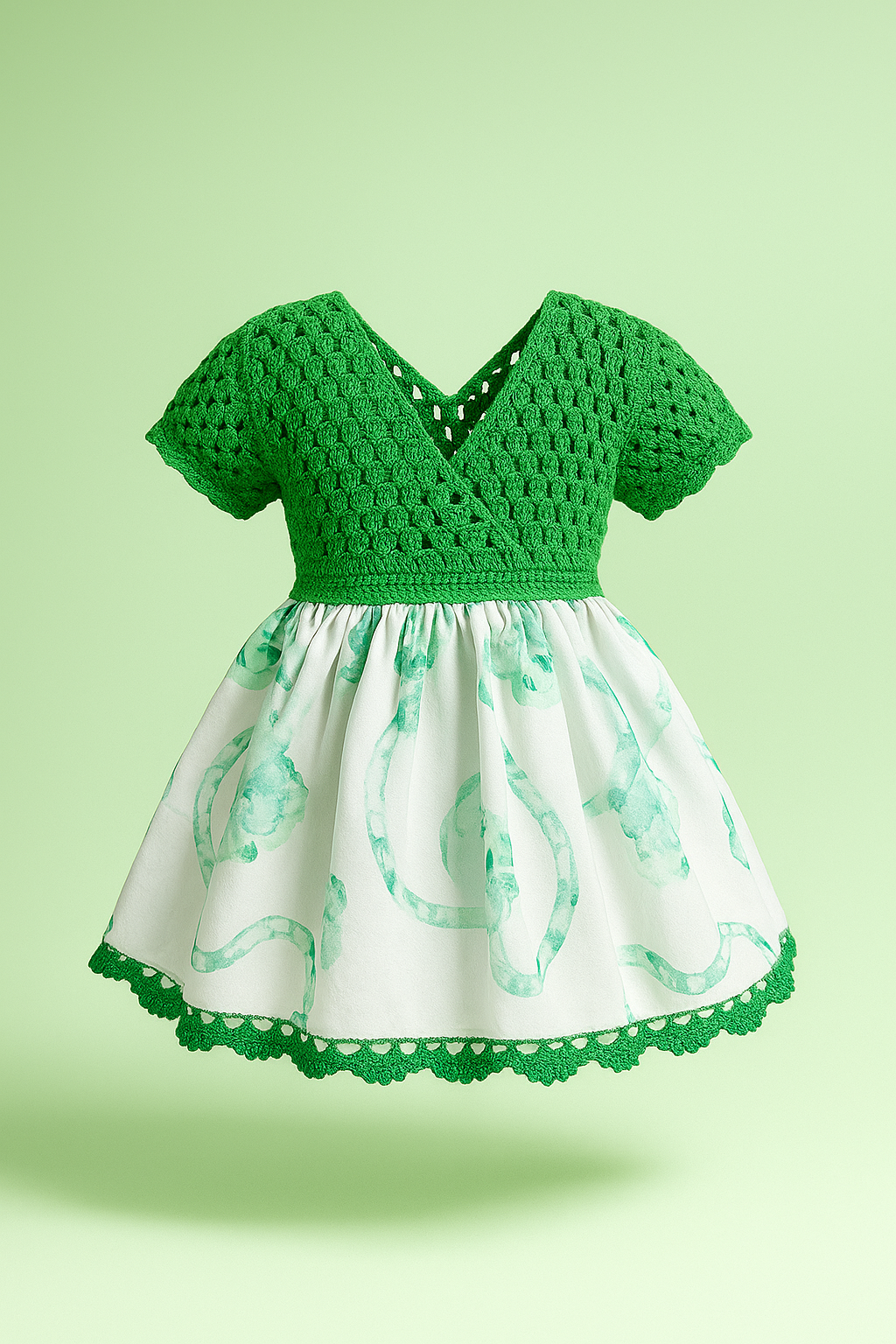 Green Crochet Frock | Cutest Baby Girl Outfit Ever