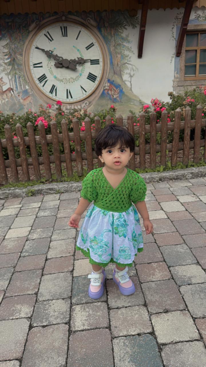Green Crochet Frock | Cutest Baby Girl Outfit Ever