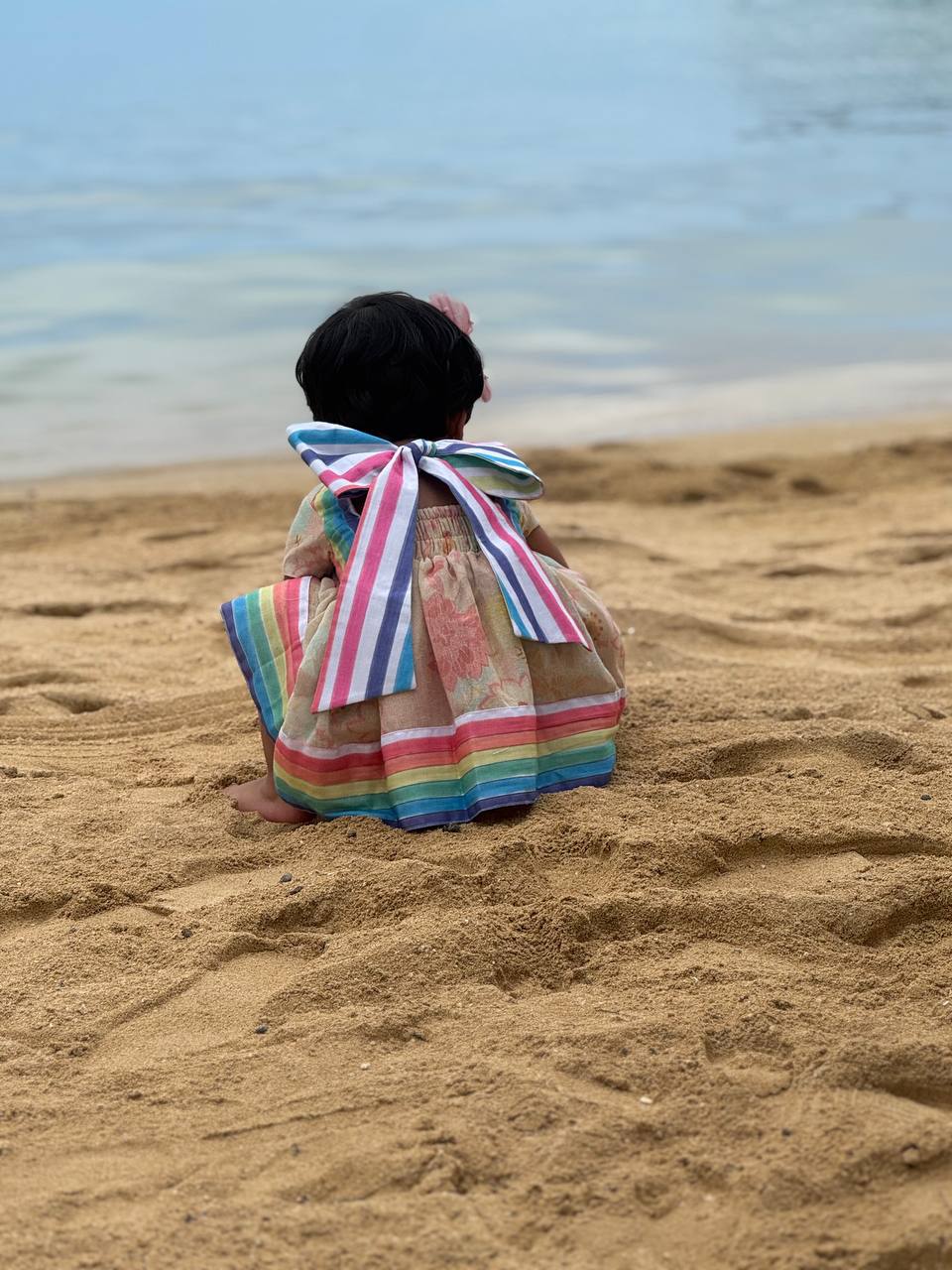 Beautiful Summer Frock with Bow for Girls