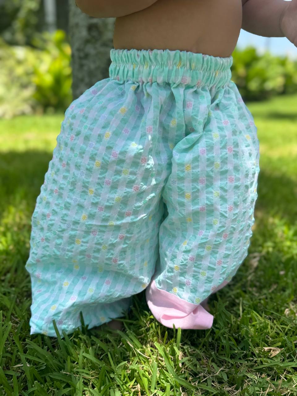 Beach Popcorn Fabric Pants for Baby Girls - www.styletriggers.com