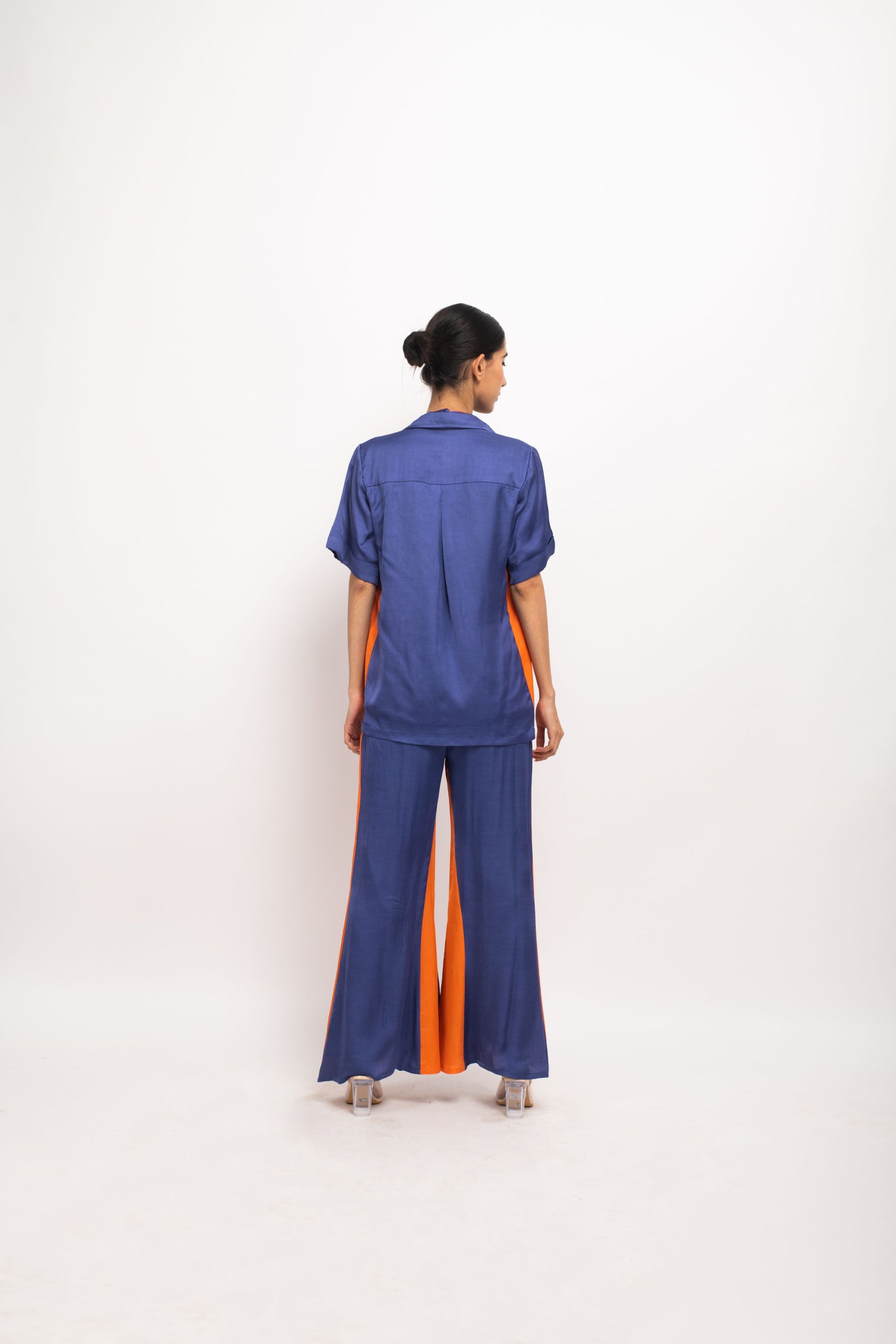 Blue-Orange Co-ord Set - www.styletriggers.com