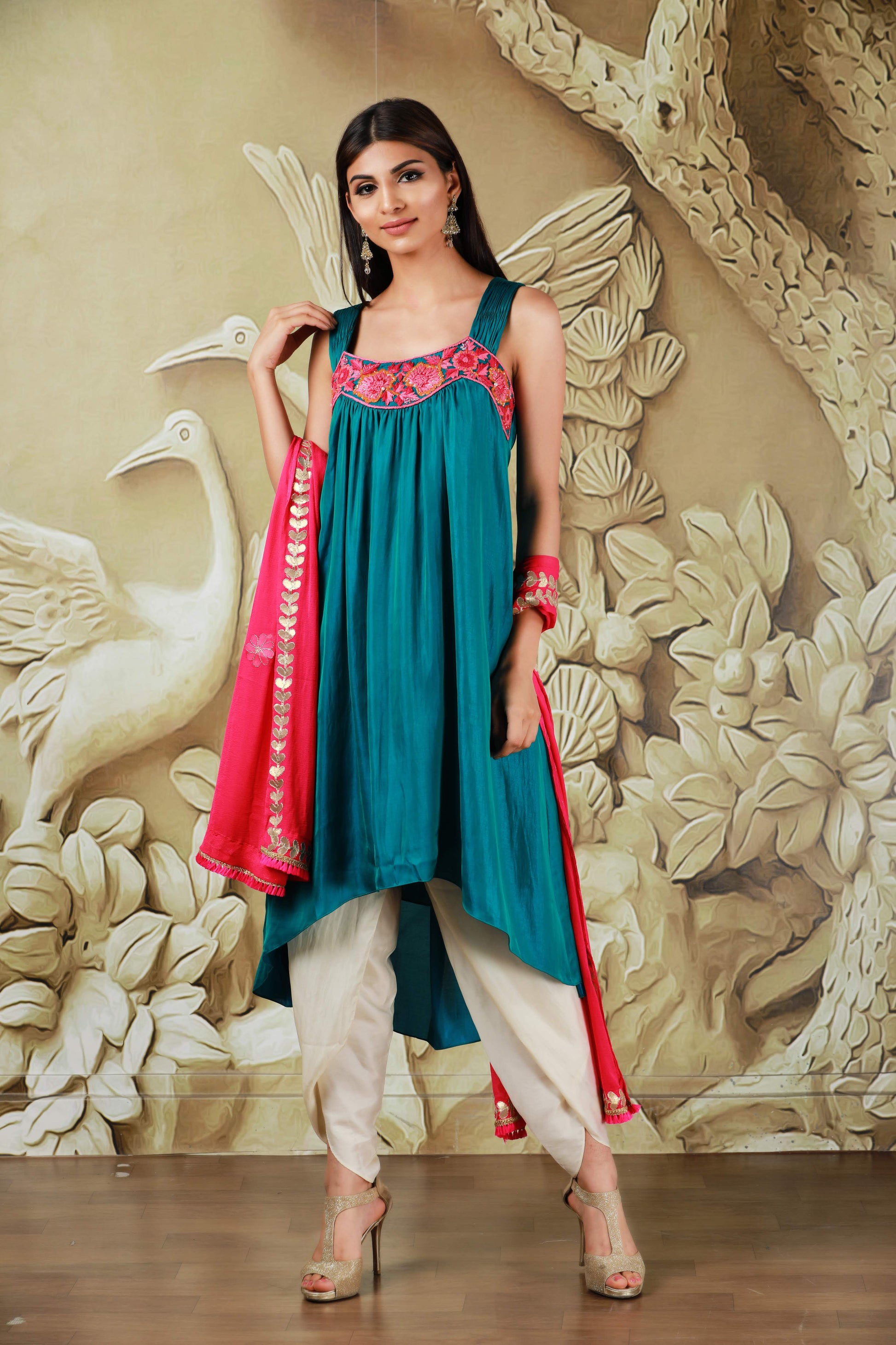 Peacock-set dress - www.styletriggers.com