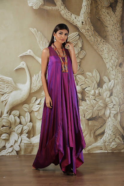 Lily-purple full length dress - www.styletriggers.com