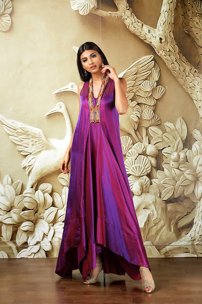Lily-purple full length dress - www.styletriggers.com