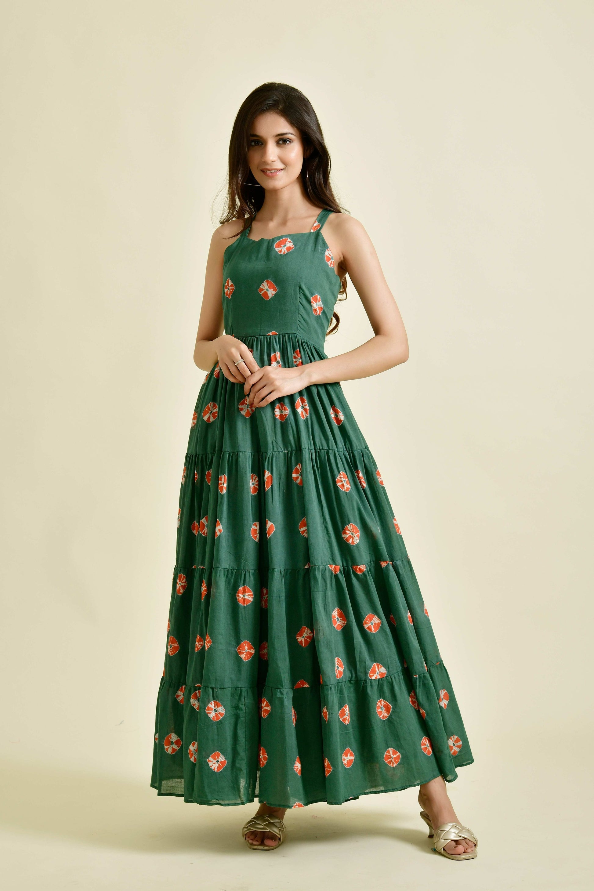 green shibori dress - www.styletriggers.com