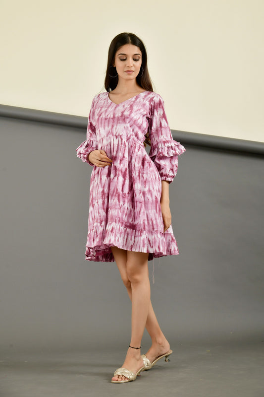 Lavender Shibori Dress - www.styletriggers.com