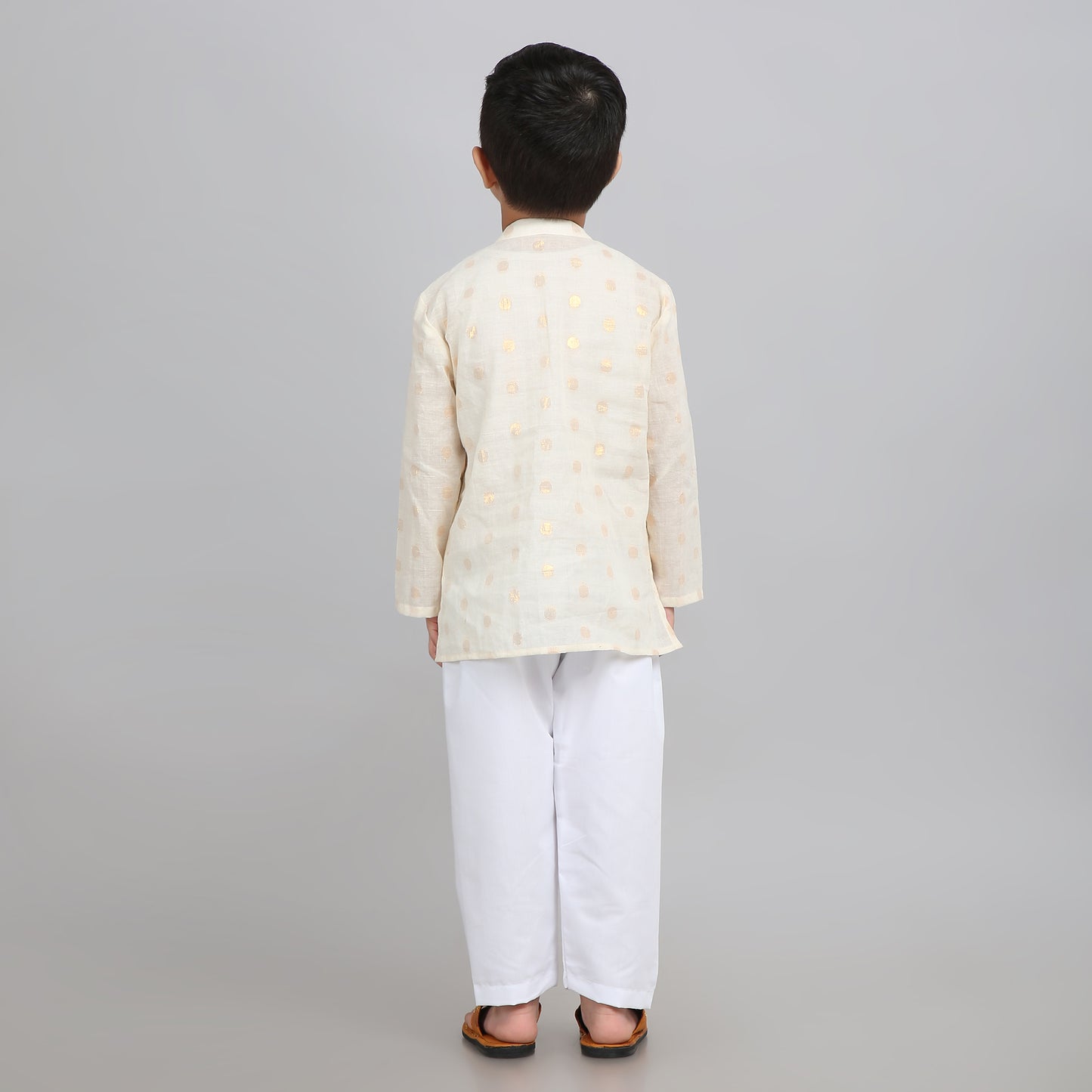 Boys Cream Cotton Kurta Pyjama – Comfortable Festive Wear