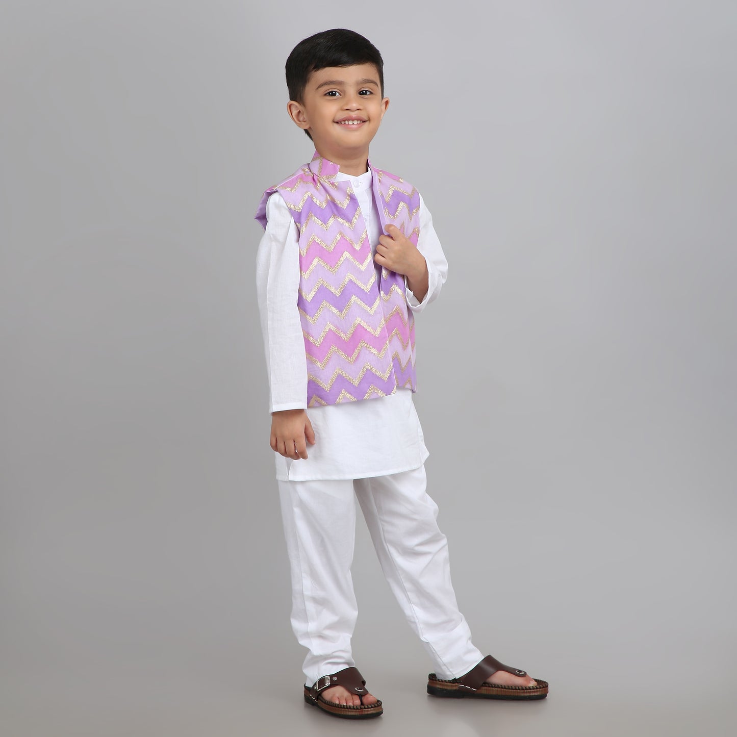 Kurta Pyjama with Jacket – 3-Piece Festive Set